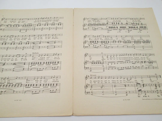 Des Zeemans Lot partitura piano. Henry Petrie. Anton Benjamin. 1º Siglo XX. Alemania