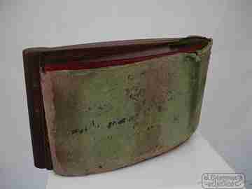 Desk blotter. Wood and copper. France. Les Accordailles