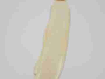 Desk letter opener in ivory with horn decorations on the handle. Europe. 1940