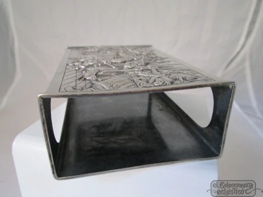 Desk matchbox. 750 thousandths silver. Vienna. End 19th century