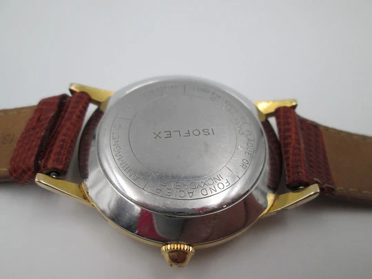 Dia Isoflex. Gold plated & stainless steel. 1960's. Automatic. Strap. Swiss