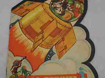 Die-cut book. The dog traveler. 1958. Script and drawings Bañolas