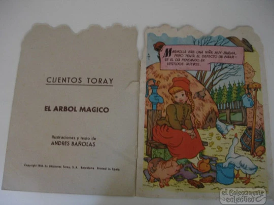 Die-cut book. The magic tree. 1956. Andres Bañolas. Toray. 8 pages