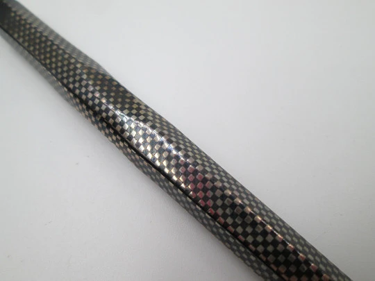 Dip calligraphy pen. Niello sterling silver. Square pattern. Golden nib. 1900's Dip calligraphy pen. Niello sterling silver. Square pattern. Golden nib. 1900's