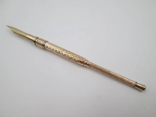 Dip pen & propelling pencil combo. 10k gold. Aikin Lambert & Co. 1910. USA