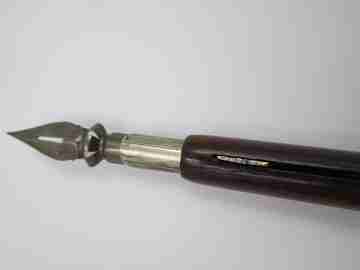 Dip pen & propelling pencil combo. Wood & ivory. Circa 1920's. Europe