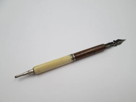 Dip Pen And Propelling Pencil Combo Wood Ivory 1920 | El