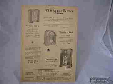 Disco horas mundiales. 1935. Atwater Kent Radio. Color
