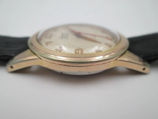 Dreffa Genève. Automatic. 1960's. Steel and gold plated. Swiss. Strap