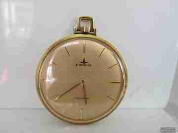 Dugena. Open face. 20 Micron gold plating. Stem-wind. 1970's