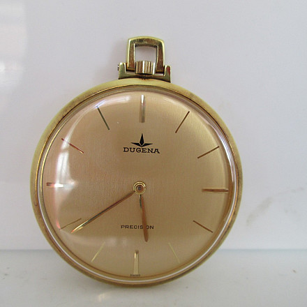 Dugena, Open Face, 20 Micron Gold Plating, Stem-wind, 1970's El