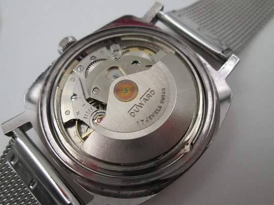 Duward Continual Triumph. Stainless steel. Calendar. Automatic. Mesh strap. 1970's Duward Continual Triumph. Stainless steel. Calendar. Automatic. Mesh strap. 1970's