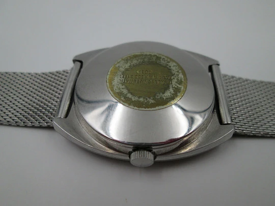 Duward Diplomatic. Acero. Automático. Día y fecha. Esfera azul. Estuche. 1970