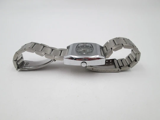 Duward Internat reloj unisex. Acero y metal niquelado. Dial verde. Brazalete. Cuerda