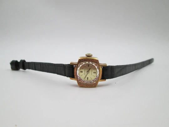 Duward ladie's watch. Stainless steel & 20 microns gold plated. Manual wind. 1970's
