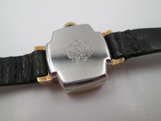 Duward ladie's watch. Stainless steel & 20 microns gold plated. Manual wind. 1970's