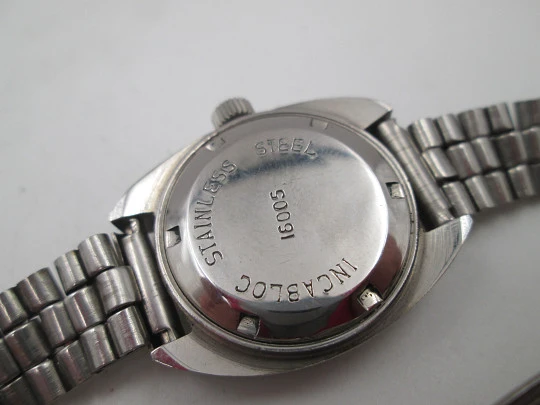 Duward mujer. Cuerda manual. Acero inoxidable. Dial azul. Brazalete. Calendario Duward mujer. Cuerda manual. Acero inoxidable. Dial azul. Brazalete. Calendario
