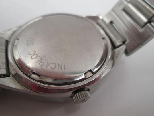 Duward reloj mujer. Acero inoxidable. Dial bicolor. Brazalete. Calendario. Cuerda manual