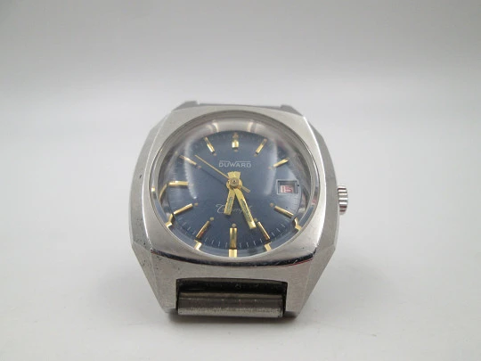 Duward Triumph mujer. Cuerda manual. Acero inoxidable. Dial azul. Brazalete. Calendario Duward Triumph mujer. Cuerda manual. Acero inoxidable. Dial azul. Brazalete. Calendario