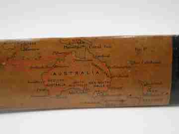 Eastern Telegraph Company wood world map letter opener. London. 1891