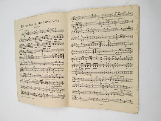 El barberillo de Lavapiés. F. A. Barbieri. Selección orquestina. Unión Musical Española El barberillo de Lavapiés. F. A. Barbieri. Selección orquestina. Unión Musical Española