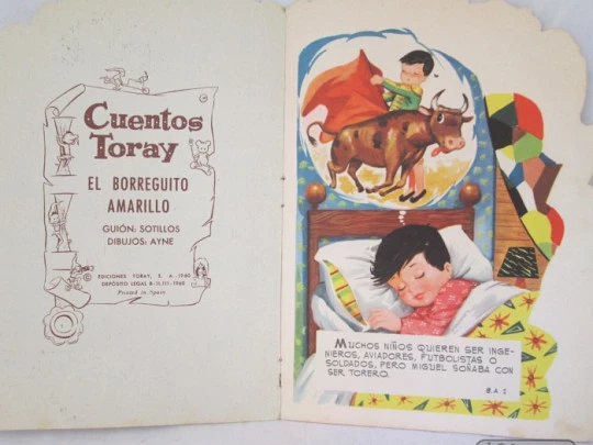 El borreguito amarillo. 1960. Toray. Cuentos troquelados. Dibujos Ayné