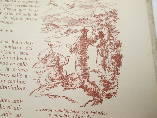 El ópalo de fuego. M. Montplá. Leyenda oriental ilustrada a color. Tapas duras. 1940