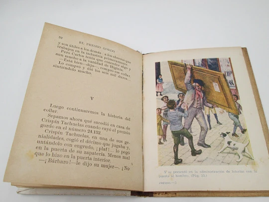 El Premio Gordo. Ramón Sopena. Biblioteca Selecta. Tapas duras. Ilustraciones. 1942