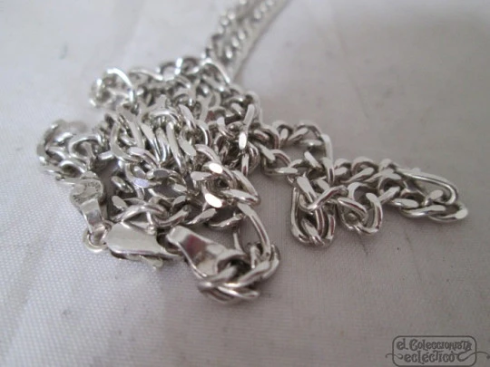 Elephant pendant with link chain. 925 sterling silver. 1980's