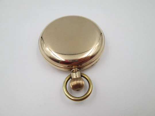 Elgin / Non-Magnetic hunter-case pocket watch. Gold plated. Stem winding. 1890's