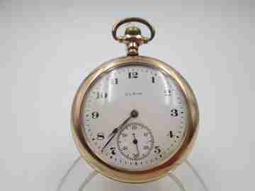 Elgin. Gold plated. Stem-wind. Porcelain dial. 1920's. USA