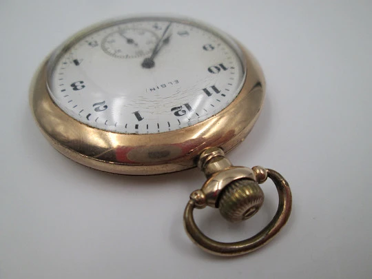 Elgin. Gold plated. Stem-wind. Porcelain dial. 1920's. USA