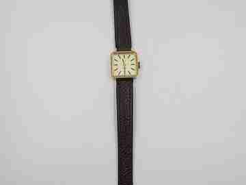 Ema. Steel & gold plated. Manual wind. Woman. Swiss. 1970's