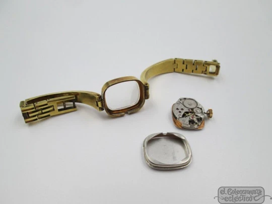 Ema. Steel & gold plated. Manual wind. Woman. Swiss. Bracelet