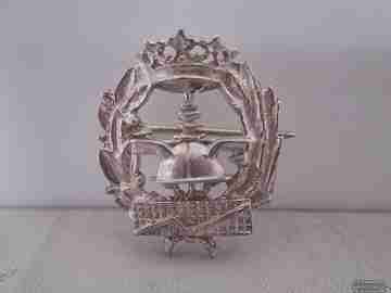 Emblema / pin profesional. 1980. Comercio. Plata. Alfiler corbata