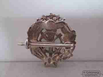 Emblema / pin profesional. 1980. Sociología. Plata. Alfiler corbata