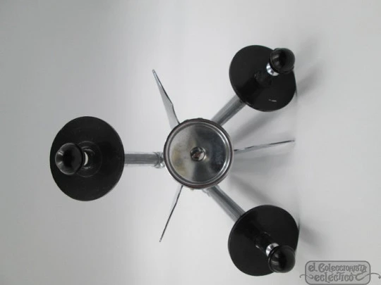 Encendedor cohete espacial. Metal niquelado. 1980. Gasolina