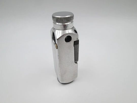 Encendedor de bolsillo a gasolina para pipa Flamidor Flambeau. Aluminio. Francia. 1948 Encendedor de bolsillo a gasolina para pipa Flamidor Flambeau. Aluminio. Francia. 1948