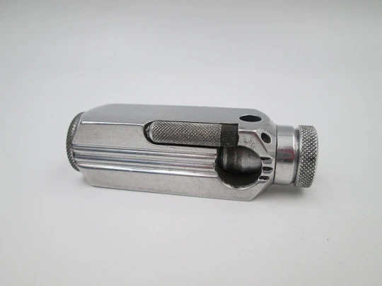 Encendedor de bolsillo a gasolina para pipa Flamidor Flambeau. Aluminio. Francia. 1948 Encendedor de bolsillo a gasolina para pipa Flamidor Flambeau. Aluminio. Francia. 1948