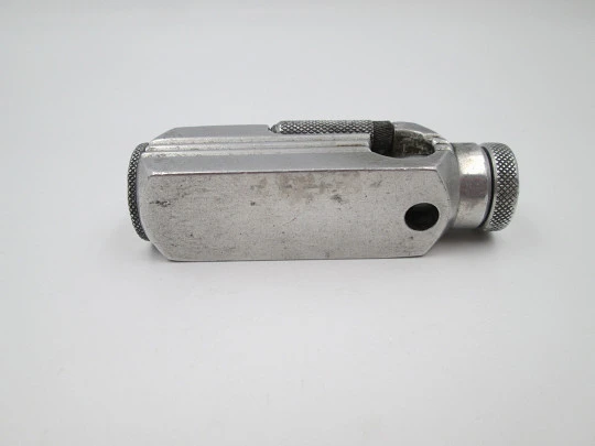 Encendedor de bolsillo a gasolina para pipa Flamidor Flambeau. Aluminio. Francia. 1948 Encendedor de bolsillo a gasolina para pipa Flamidor Flambeau. Aluminio. Francia. 1948