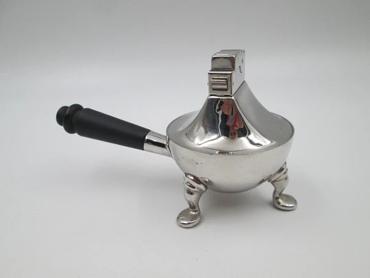 Encendedor de sobremesa a gasolina American Safety Razor. Metal cromado. 1940 Encendedor de sobremesa a gasolina American Safety Razor. Metal cromado. 1940