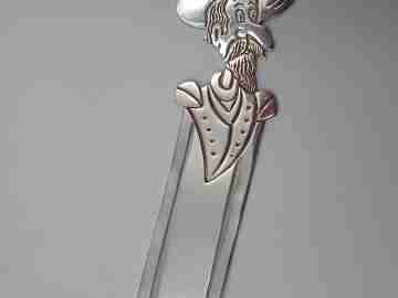 Enjoyable 925 sterling silver bookmark. Don Quixote de la Mancha. 1990's. Spain