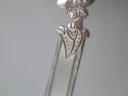 Enjoyable 925 sterling silver bookmark. Don Quixote de la Mancha. 1990's. Spain