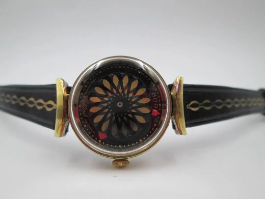 Ernest Borel Cocktail Kaleidoscope lady wristwatch. Manual winding. 1970's