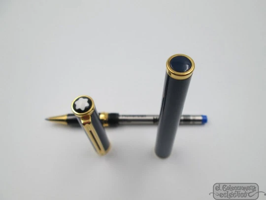 Esferógrafo Montblanc Noblesse Oblige. Laca turquesa y chapado oro