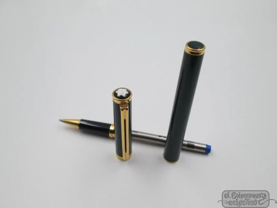 Esferógrafo Montblanc Noblesse Oblige. Laca verde y chapado oro