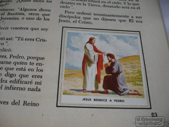 Estampas Vida de Jesús. Novaro-México. 48 cromos color. 1958