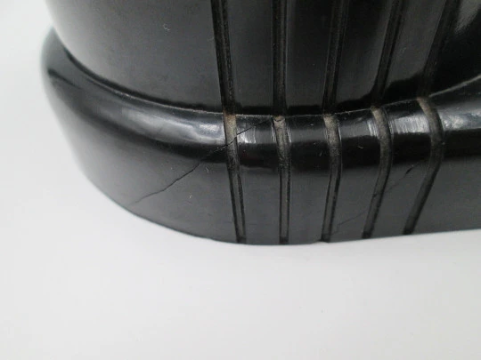 Esterbrook bakelite art deco desk set with crystal inkwells and dip pens stands. 1930's