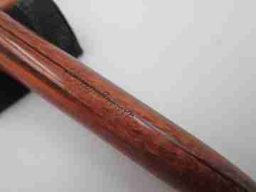 Esterbrook. Model SJ. Red marbled celluloid. Lever filler. Steel nib. 1940