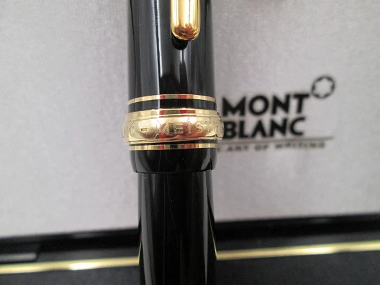 Estilográfica Montblanc Meisterstück Le Grand 146 Set Wedding. Anillo oro 14k. Estuche. 1998